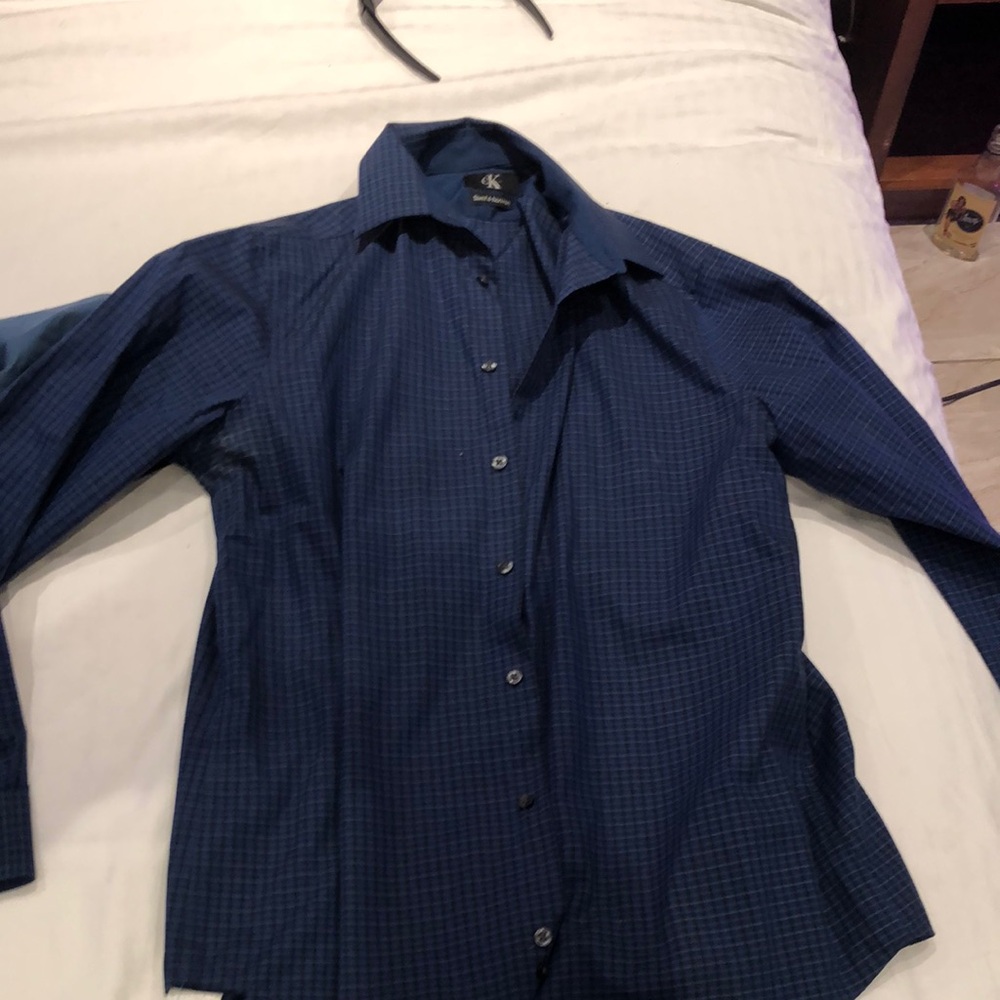 Calvin Klein Men's Navy Dress Shirt
